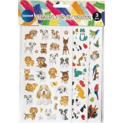 Наклейки CENTRUM декоративные бумажные №2, 3 шт в упаковке, размер 19x10см, 30x15мм, в   ...