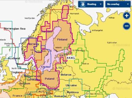 Navionics 44XG Балтийское море на карте 8 Гб