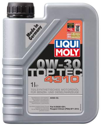 Моторное масло LIQUI MOLY Top Tec 4310 0W30 1л