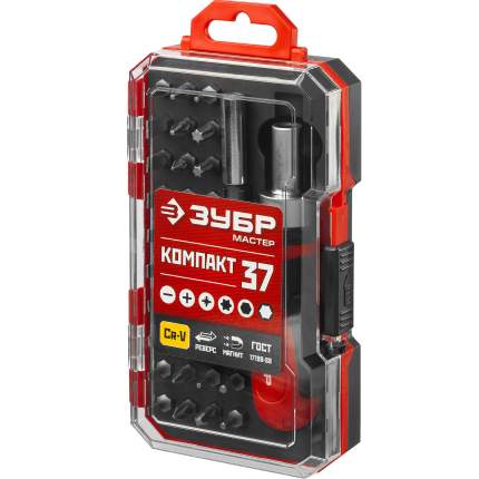 Наборная отвертка с насадками ЗУБР 25164-H37, 37 предметов - это идеальное решение для любого мастера или  ...