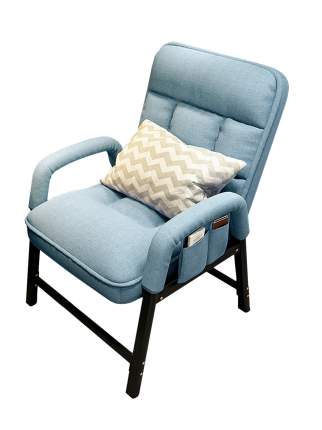 Раскладное кресло URM S00339 с подставкой для ног, цвет- голубой
