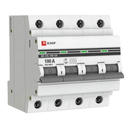 Выключатель нагрузки EKF PROxima 4P 100А ВН-125 SL125-4-100-pro