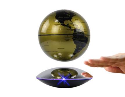 Левитирующий глобус M005B-22 украшение любого помещения, его вращение производит эффект. Золотой окрас поверхности делает глобус неподражемым.  ...