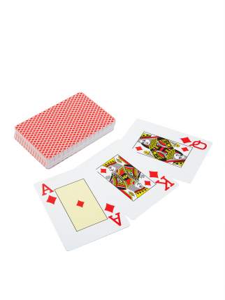 Карты игральные покерные пластиковые Texas Hold'em Red, красная рубашка, 54 карт
