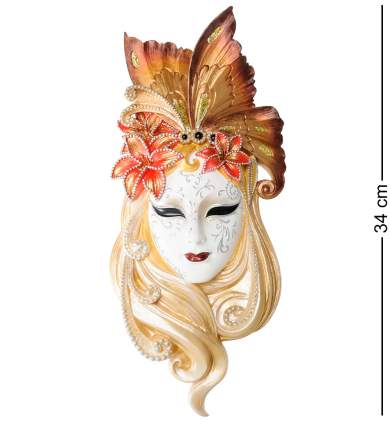 Декоративная маска Veronese венецианская Лилия 34х15,5 см