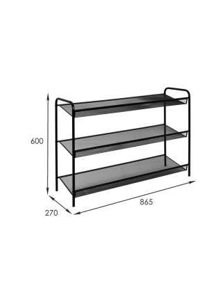 Полка для обуви по 3 70 700х265х540 мм 3 полки металл черный