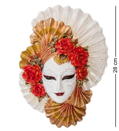 Декоративная маска Veronese венецианская Пионы 28х21,5х6 см