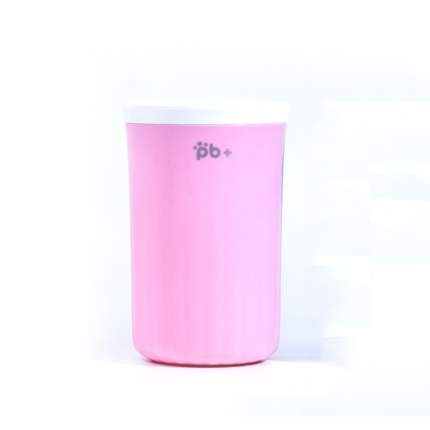 Лапомойка для собак Pb+ пластик, силикон, розовый, белый, ширина 11.7 см
