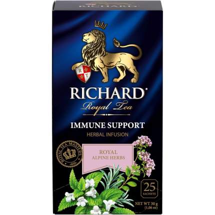 Чайный напиток Richard Immune Support, с добавками, 25 сашетов