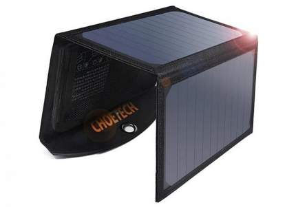 Зарядное устройство Choetech Foldable Solar Charger от солнечной энергии 19W, Черный