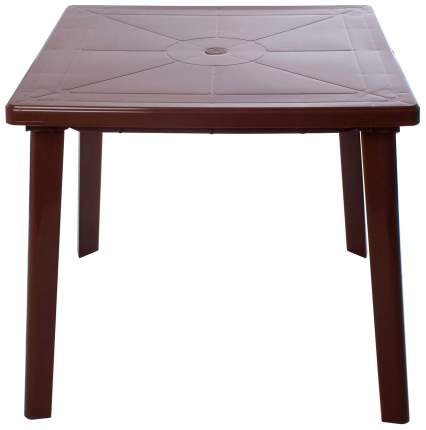 Стол для дачи Стандарт Пластик brown 80x80x71 см