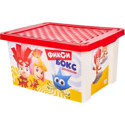 Детский ящик для хранения игрушек ФИКСИКИ , 17 л, цвет: красный LA1319КР