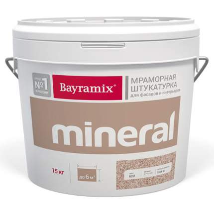 Штукатурка мраморная для вн/нар, 440 (15кг) Bayramix Mineral 440