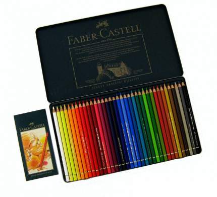Набор карандашей цветных Faber-castell "Polychromos" 24 шт проф-ные в металле