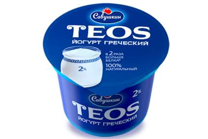 Йогурт савушкин греческий теос бзмж жир. 2 % 250 г пл/ст савушкин продукт беларусь