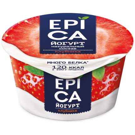 Йогурт эпика бзмж клубника жир. 4,8 % 130 г пл/ст эрманн россия
