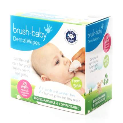 Салфетки Brush-Baby для полости рта с ксилитом 0+, 28 шт. 4016
