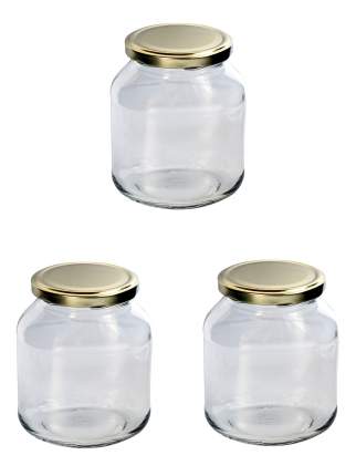 Набор банок для консервации Российское стекло 0,72 л с крышкой 3 шт.