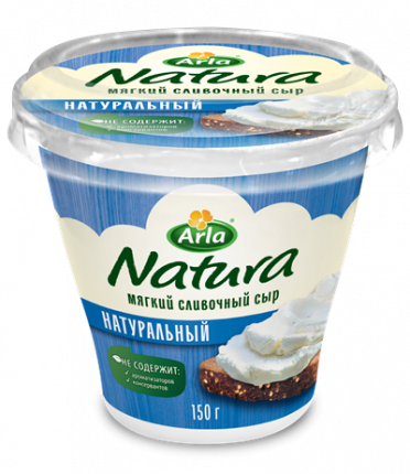 Сыр мягкий сливочный Arla Natura натуральный 60%, 150 г