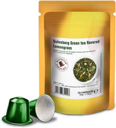 Чайные капсулы для Nespresso "Gutenberg зеленый ароматизированный Лимонник"