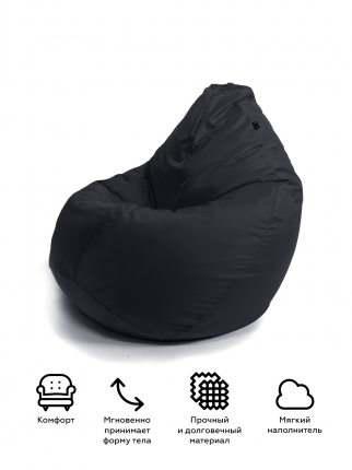 Кресло-мешок PiFF PuFF Груша XXXL Черный