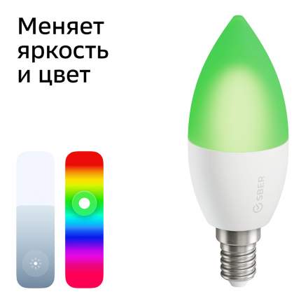 Умная лампа C37 СБЕР/SBER (цоколь E14): LED/RGB/CCT/DIM/WiFi/Bluetooth