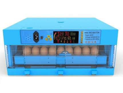 Инкубатор автоматический WQ на 64 яиц, пластик, синий