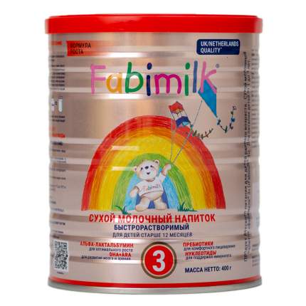 Молочная смесь Fabimilk 3 от 1 года до 3 лет 400 гр