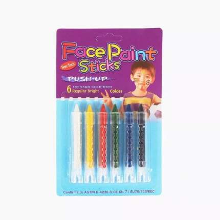 Набор карандашей для грима 6 штук Face Paint Sticks боди-арт карандаши