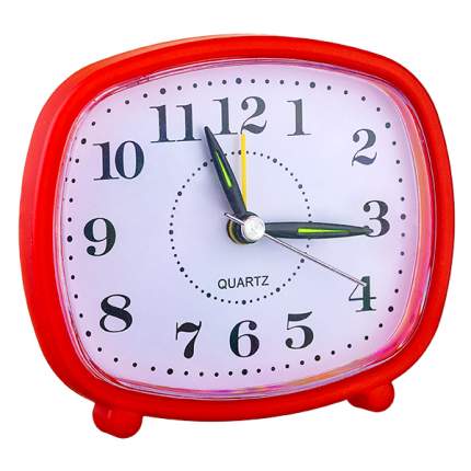 Perfeo Quartz часы-будильник "PF-TC-005", прямоугольные 10x8,5 см, красные