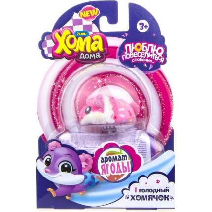 Мягкая игрушка Хома Дома 1Toy хомячок роз, бел в крапинку Т21538