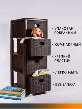 Комоды пластиковые с ящиками - купить пластиковый комод на Мегамаркет