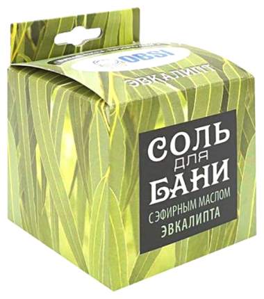 Соляная плитка "Ионы здоровья" с эфирным маслом эвкалипта для бани и сауны, 200 г (малая)