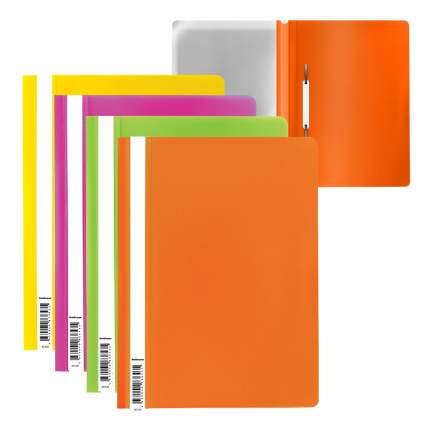 Папка-скоросшиватель пластиковая ErichKrause Fizzy Neon, A4, ассорти (в пакете по 20 шт.)