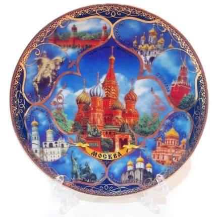 Декоративная тарелка Московские купола и колокольни 10x10 см