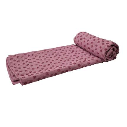 Полотенце для йоги Tunturi с мешком для переноски, 180-63 см, розовое