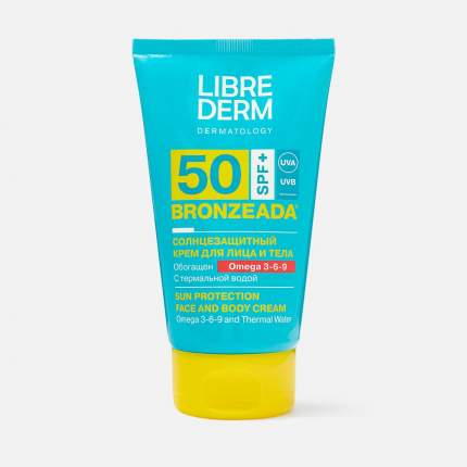 Солнцезащитный крем LIBREDERM Bronzeada SPF50 с Омега 3-6-9 и термальной водой 150 мл