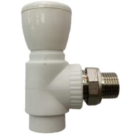 Вентиль для радиатора угловой VALFEX PP-R 20 х1/2" белый (10/100) 11148020