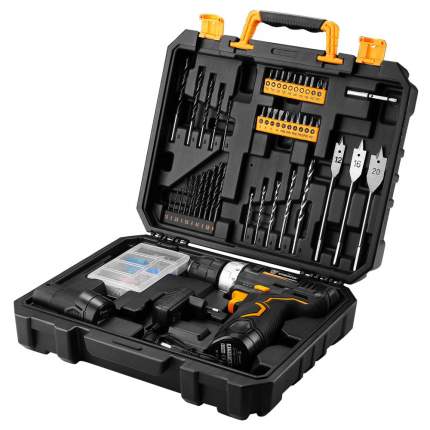 Аккумуляторная дрель DEKO GCD12DU3 SET5 Li-Ion в кейсе + 92 предмета, 2х1.5Ач 063-4147