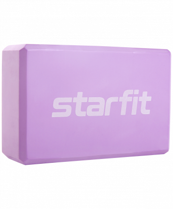 Блок для йоги StarFit Core YB-200 EVA 22,5x8x15,2 см, фиолетовый пастель