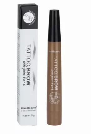 Водостойкий Тату-маркер для бровей Kiss Beauty №01 светло-коричневый
