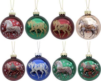 Шар стеклянный Символ года 8 см, 1 шт в ассортименте