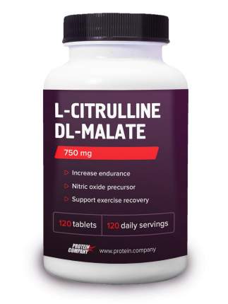 L-Citrulline DL-malate PROTEIN.COMPANY Цитруллин, Каплеты, 120 таблеток, вишня