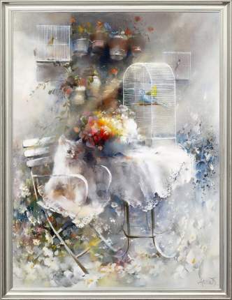 Картина на холсте, "Счастье", 80х60 см., Willem Haenraets, оформлена в багет. Арт. ХВ-х11