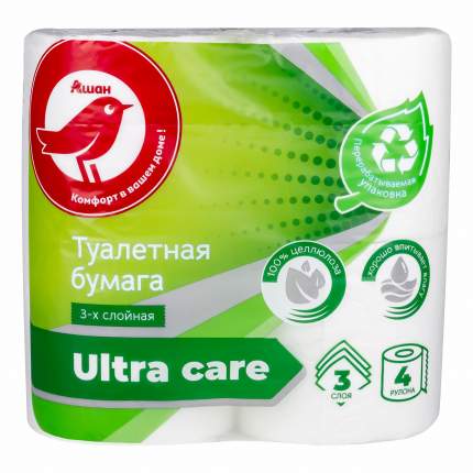 Туалетная бумага АШАН Красная птица - купить туалетную бумагу АШАН ...