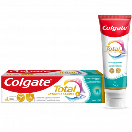 Зубная паста Colgate Total 12 профессиональная чистка (гель) с цинком и аргинином, 75 мл