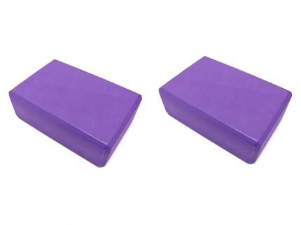 Блок для йоги URM Пенный 2 шт. 23x15x7,6 см, фиолетовый