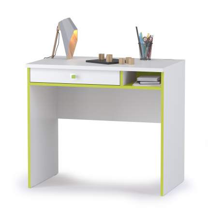 Письменный стол Mobi Альфа 12.41 лайм зеленый/белый премиум, 85х55х76 см