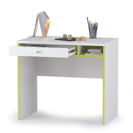 Письменный стол Mobi Альфа 12.41 лайм зеленый/белый премиум, 85х55х76 см