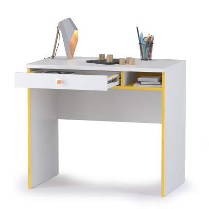 Письменный стол Mobi Альфа 12.41 солнечный свет/белый премиум, 85х55х76 см